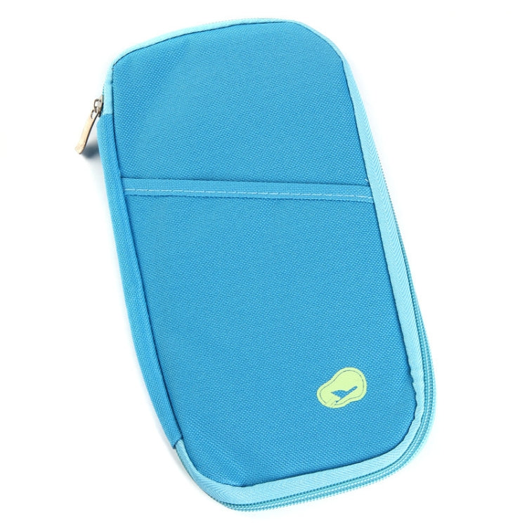 Travel Storage Passport Document Bag Multifunctional Ticket Holder Card Holder(Blue)