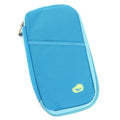 Travel Storage Passport Document Bag Multifunctional Ticket Holder Card Holder(Blue)