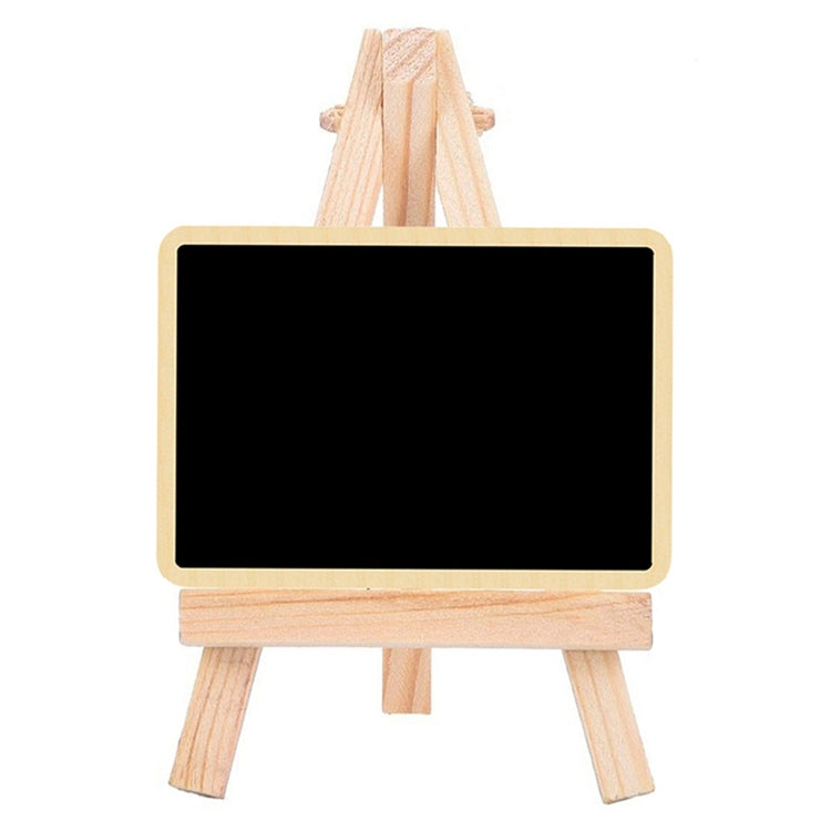 Small Party Shop Message Blackboard Ornaments Pine Tripod Decorative Message Board(Rectangle)