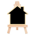 Small Party Shop Message Blackboard Ornaments Pine Tripod Decorative Message Board(House)