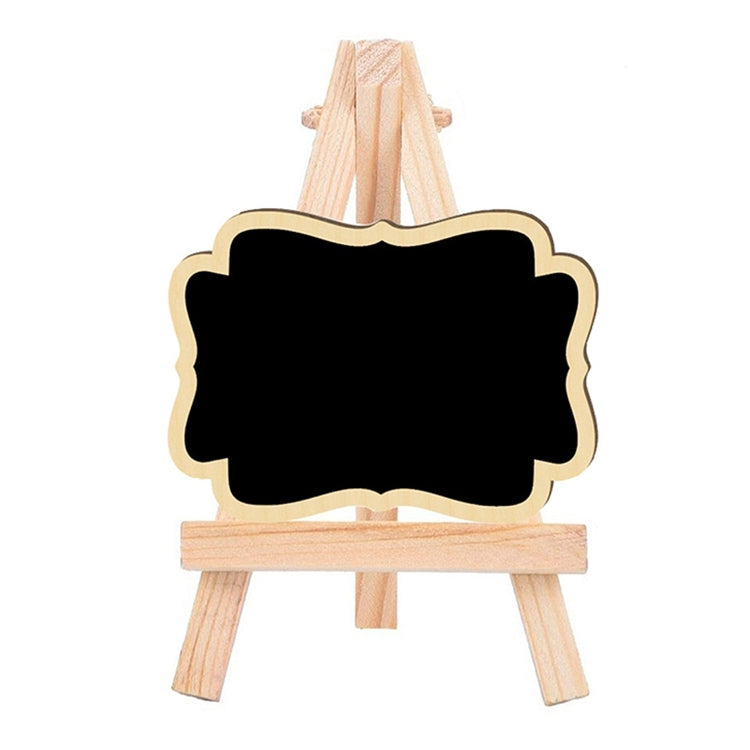 Small Party Shop Message Blackboard Ornaments Pine Tripod Decorative Message Board(Big Wave)