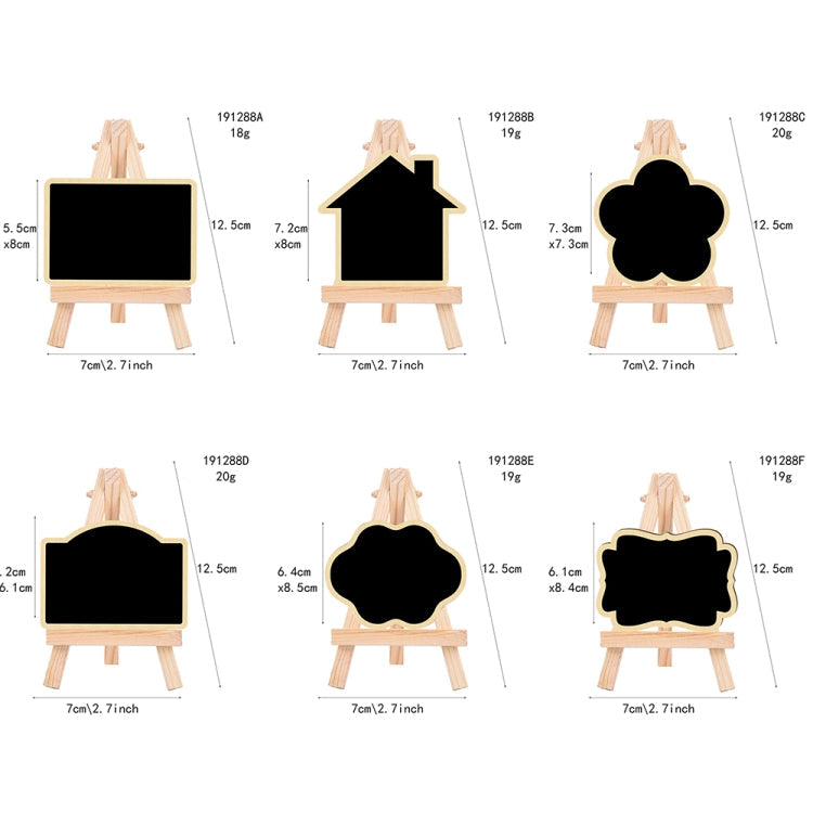 Small Party Shop Message Blackboard Ornaments Pine Tripod Decorative Message Board(Rectangle)