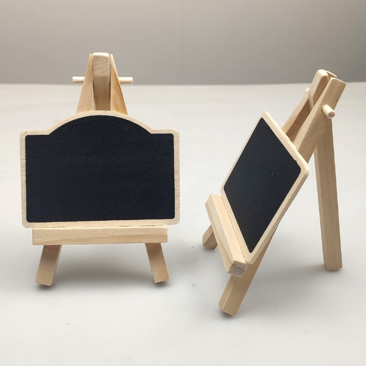 Small Party Shop Message Blackboard Ornaments Pine Tripod Decorative Message Board(Rectangle)