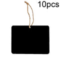 10pcs/Set Mini Hanging Wooden Message Board Home Holiday Decor Lanyard Chalkboard(Rectangle)