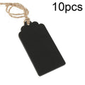 10pcs/Set Mini Hanging Wooden Message Board Home Holiday Decor Lanyard Chalkboard(Arched)