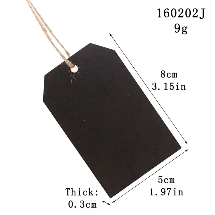 10pcs/Set Mini Hanging Wooden Message Board Home Holiday Decor Lanyard Chalkboard(Prismatic)