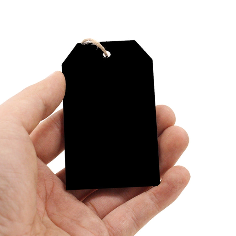 10pcs/Set Mini Hanging Wooden Message Board Home Holiday Decor Lanyard Chalkboard(Circular)