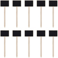 ZX507 10pcs Wooden Plug-in DIY Message Board Mini Plant Name Tags Desktop Display Board(24cm Length)