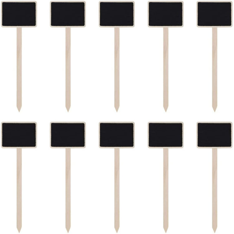 ZX507 10pcs Wooden Plug-in DIY Message Board Mini Plant Name Tags Desktop Display Board(18cm Length)