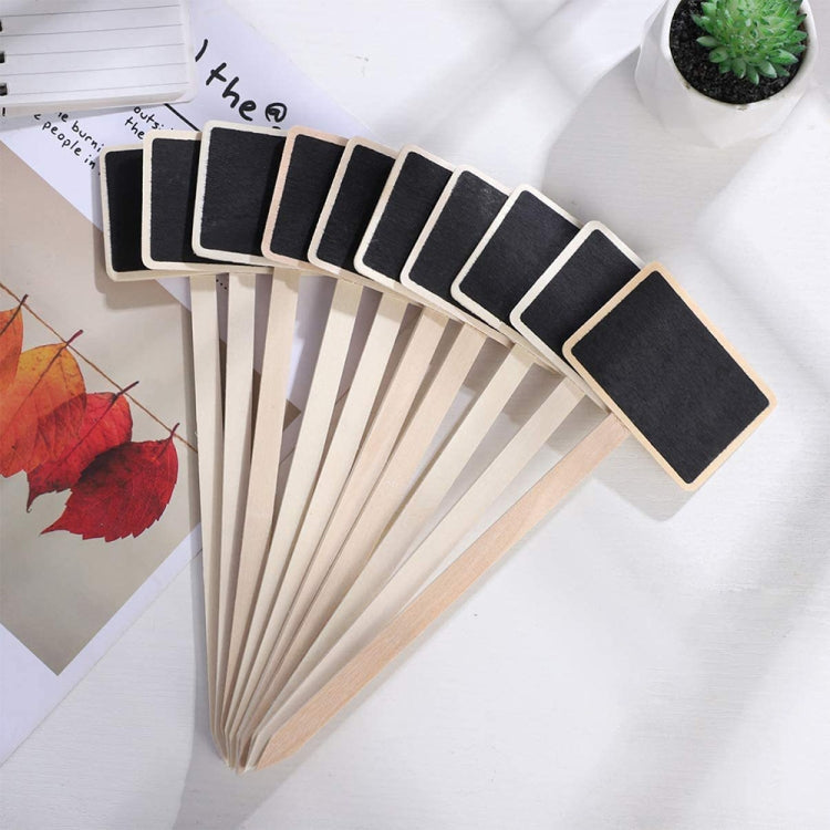 ZX507 10pcs Wooden Plug-in DIY Message Board Mini Plant Name Tags Desktop Display Board(24cm Length)