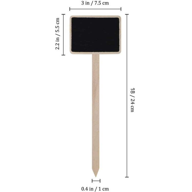 ZX507 10pcs Wooden Plug-in DIY Message Board Mini Plant Name Tags Desktop Display Board(24cm Length)