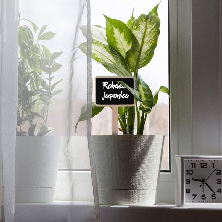 ZX507 10pcs Wooden Plug-in DIY Message Board Mini Plant Name Tags Desktop Display Board(18cm Length)