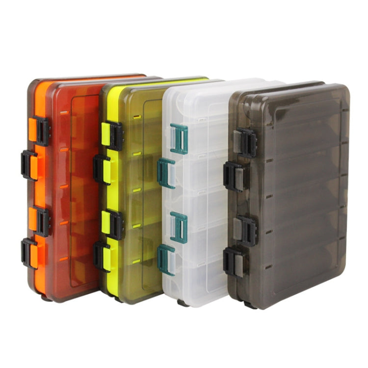 HB327 14 Grids Double Side Luya Tool Box Translucent Bait Organizer(Dark Green)