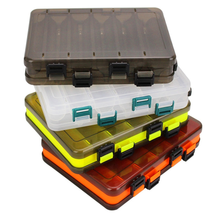 HB326 10 Grids Double Side Luya Tool Box Translucent Bait Organizer(Yellow)