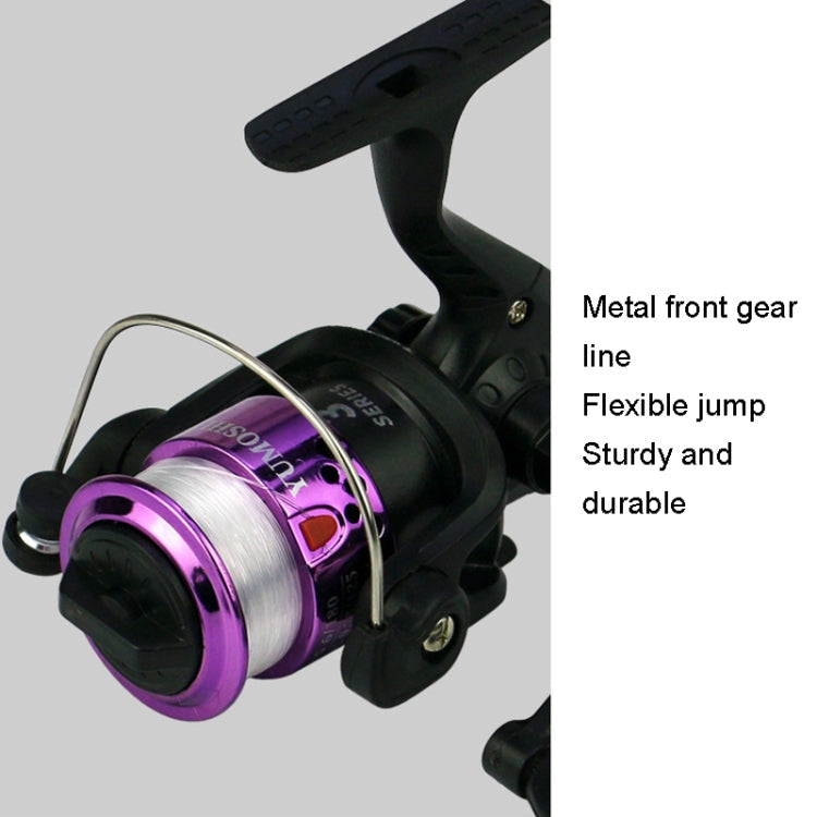 YUMOSHI JL200 Spinning Reel With Line(Electroplated Silver)