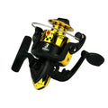 YUMOSHI JL200 Fishing Reel Without Line Plating Head Metal Movement Spinning Reel(Electroplated Yellow)
