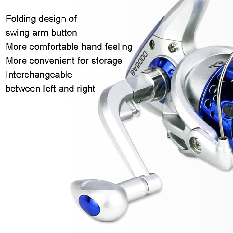 YUMOSHI SA Series Spinning Reel Plastic Head Fishing Reel Fishing Rod Reel, Specification: SA6000