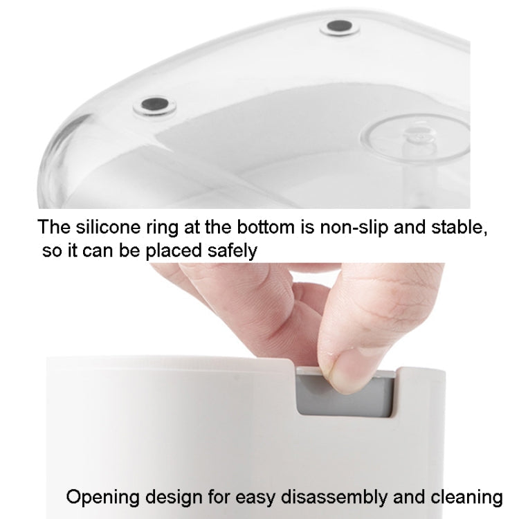 Soap Dispenser Bottle Automatic Liquid Soap Dispenser Kitchen Sponge Brush Storage Box(White)