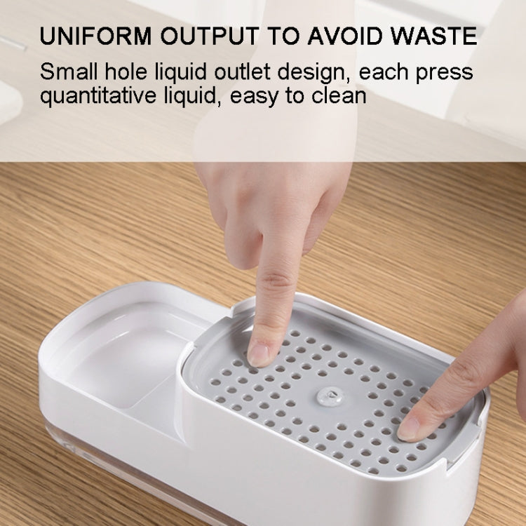 Soap Dispenser Bottle Automatic Liquid Soap Dispenser Kitchen Sponge Brush Storage Box(Black)