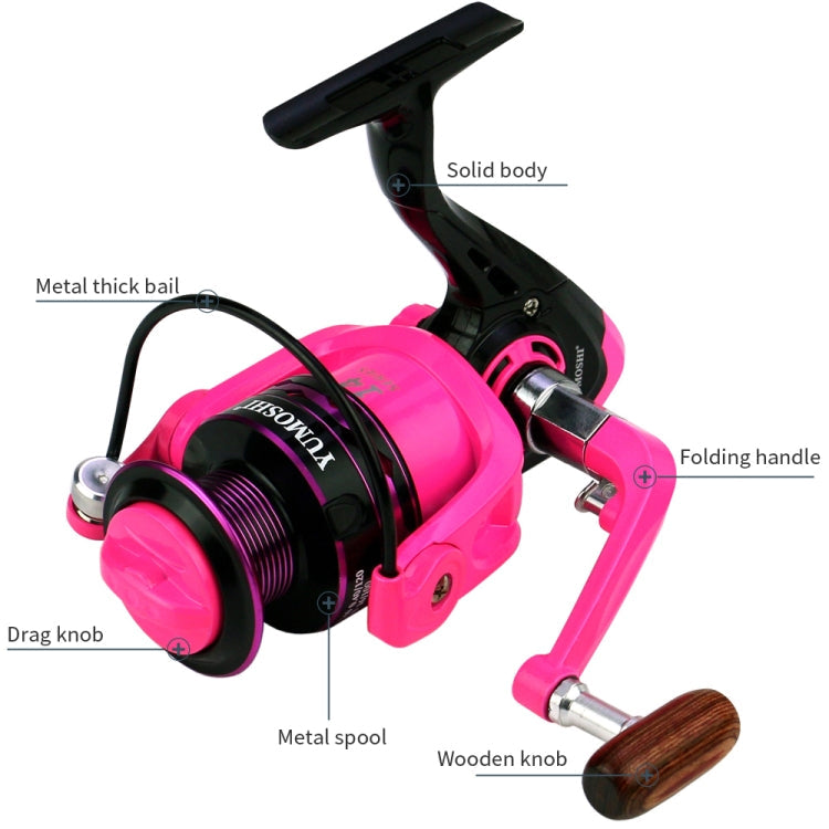 YUMOSHI OE2000 Spinning Wheel Metal Wire Cup Fishing Wheel