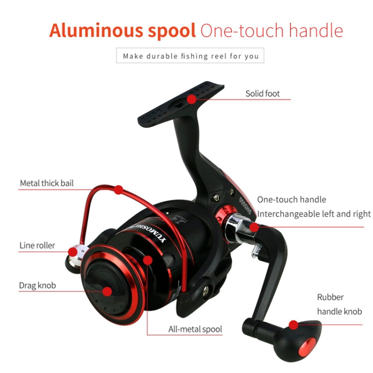 YUMOSHI DM1000 Metal Head Spinning Fishing Reel