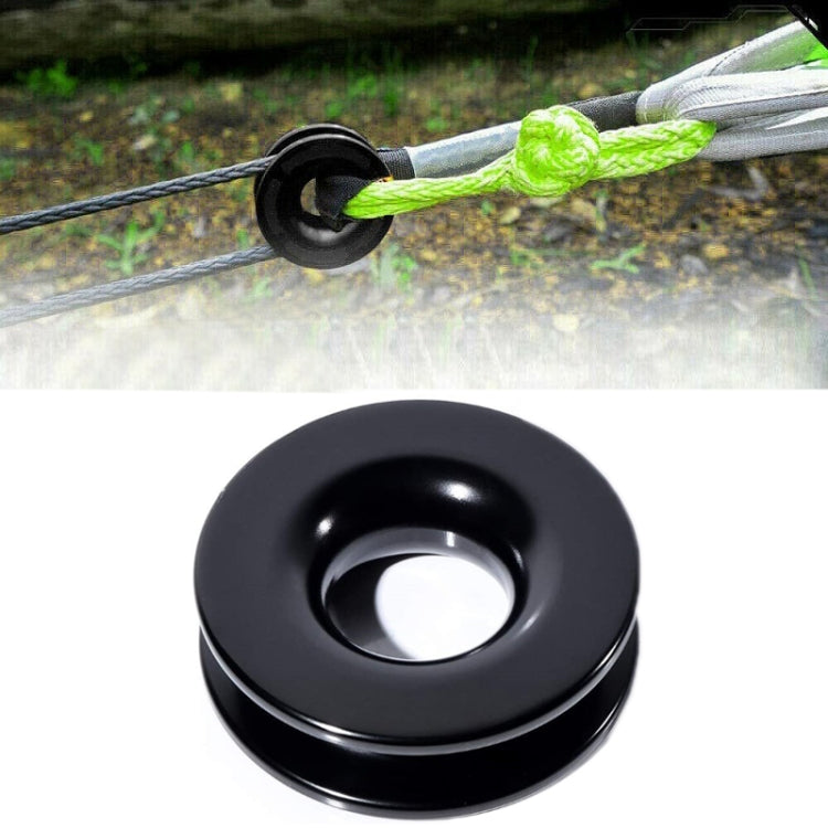 Aluminum Snatch Recovery Ring For 3/8" & 1/2" Rope(Black)