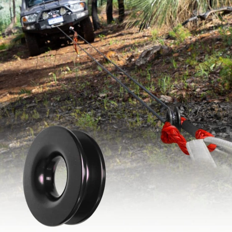 Aluminum Snatch Recovery Ring For 3/8" & 1/2" Rope(Black)