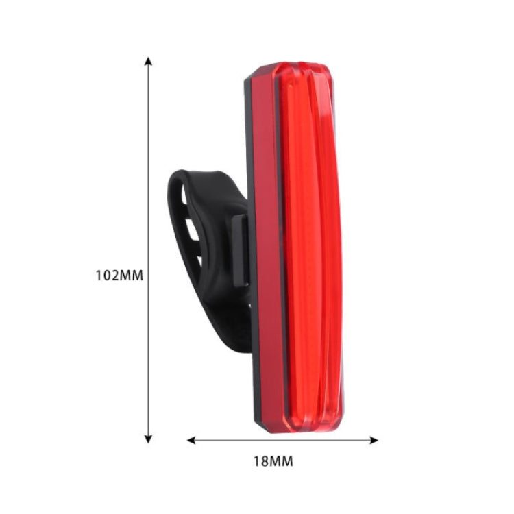 Bicycle Tail Light USB Rechargeable Waterproof Night Riding Warning Light(White)