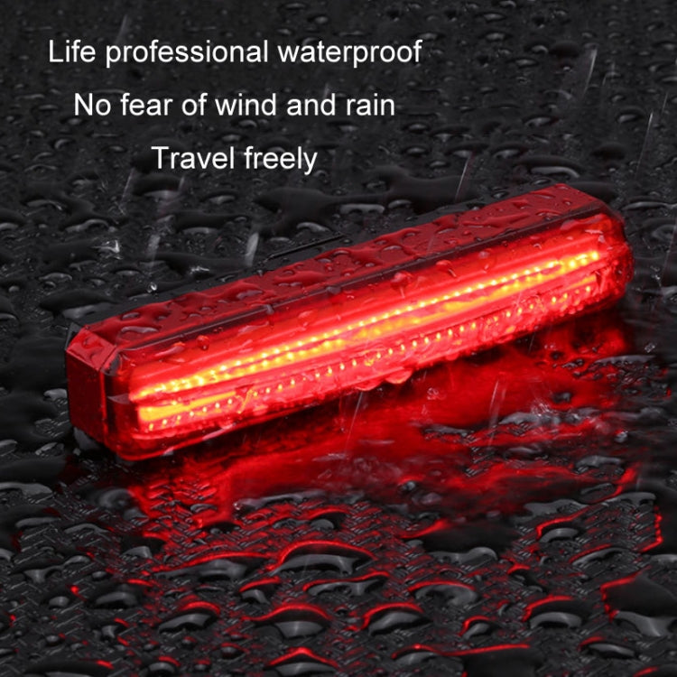 Bicycle Tail Light USB Rechargeable Waterproof Night Riding Warning Light(Red)