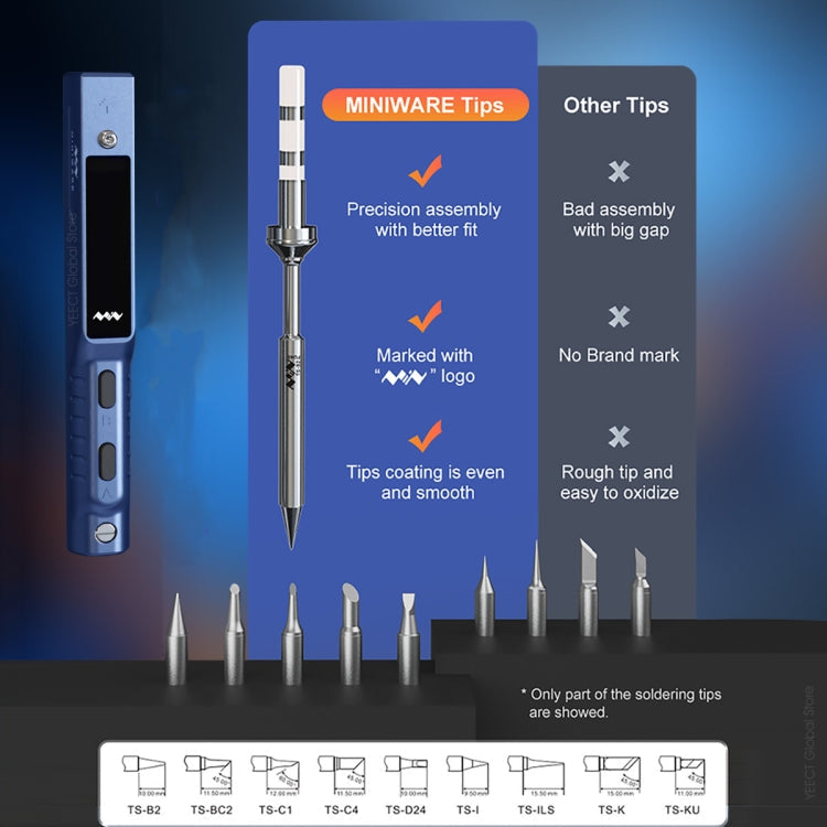 MINIWARE TS101 PD DC Soldering Iron 90W Portable Soldering Pen(With B2 Soldering Iron Head)