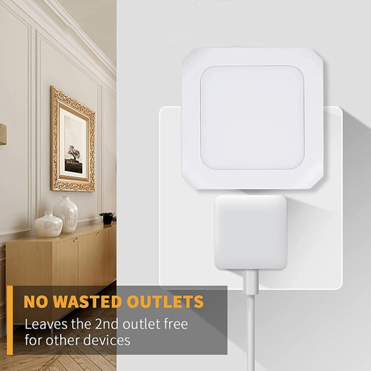 0.6W Stepless Dimming Induction Night Light Square Light Guide Plate Baby Night Light(EU PLug)