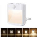 NL2101 Motion Sensor LED Night Light AC Plug Dimming Sleep Lights,Spec: Warm White US Plug