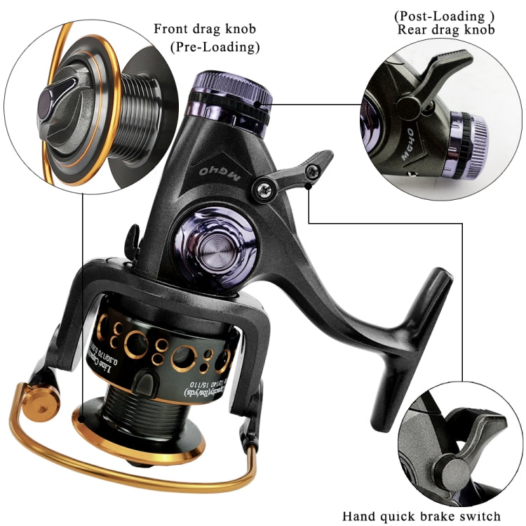 YUMOSHI MG50 Double Unloading Metal Head Front and Rear Brake Fishing Reel