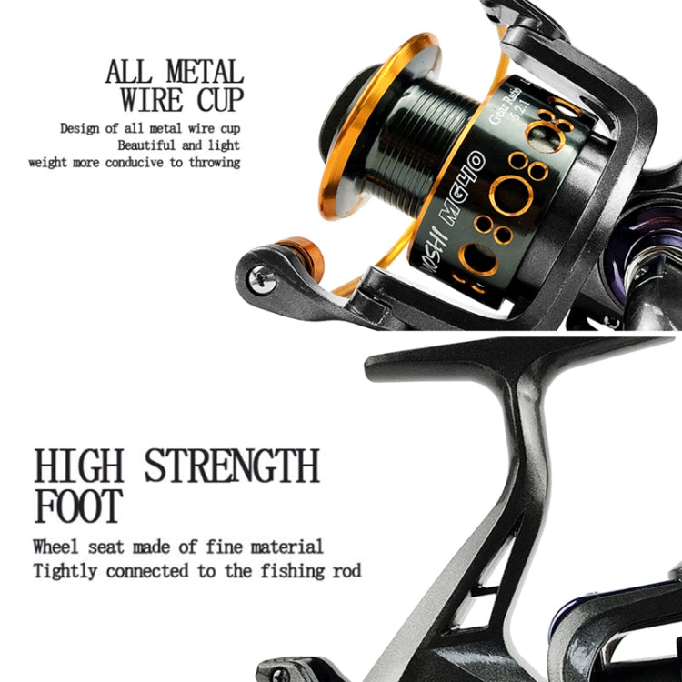 YUMOSHI MG50 Double Unloading Metal Head Front and Rear Brake Fishing Reel