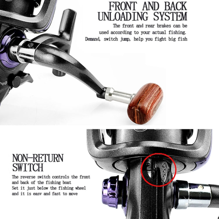 YUMOSHI MG60 Double Unloading Metal Head Front and Rear Brake Fishing Reel