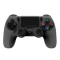 For PS4 Wireless Bluetooth Game Controller With Light Strip Dual Vibration Game Handle(Black)