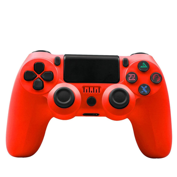 For PS4 Wireless Bluetooth Game Controller With Light Strip Dual Vibration Game Handle(Red)