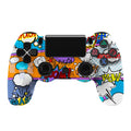 For PS4 Wireless Bluetooth Game Controller With Light Strip Dual Vibration Game Handle(Cloud)