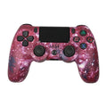 For PS4 Wireless Bluetooth Game Controller With Light Strip Dual Vibration Game Handle(Fantastic Purple)