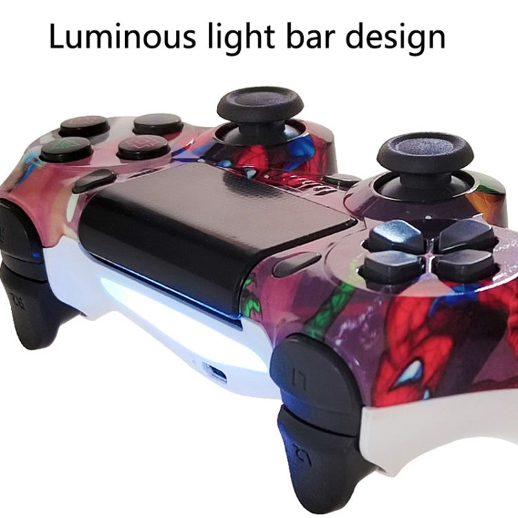 For PS4 Wireless Bluetooth Game Controller With Light Strip Dual Vibration Game Handle(Gear)