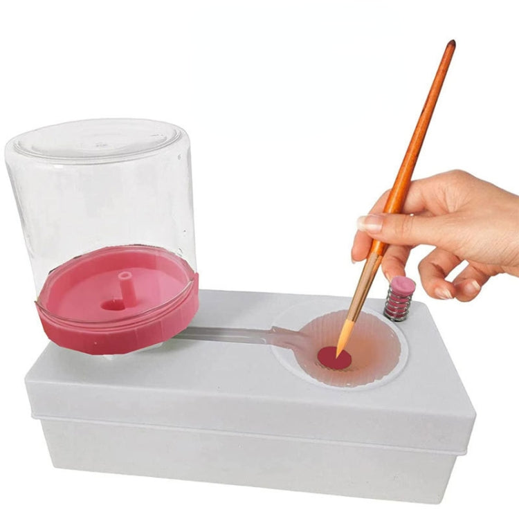 Oil Painting Brush Cleaner Tool with Water Container Paint Pen Washer GEN 1 Pink