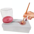 Oil Painting Brush Cleaner Tool with Water Container Paint Pen Washer GEN 1 Pink