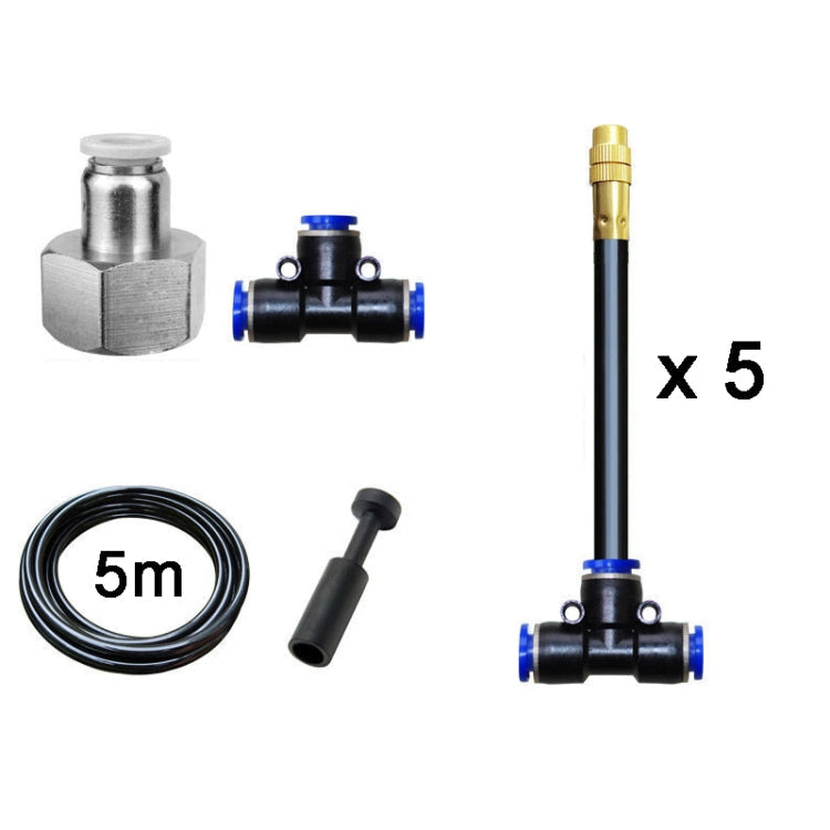 5m Kit Brass Misting Nozzles Bend Arbitrarily Atomized Sprayer Garden Irrigation