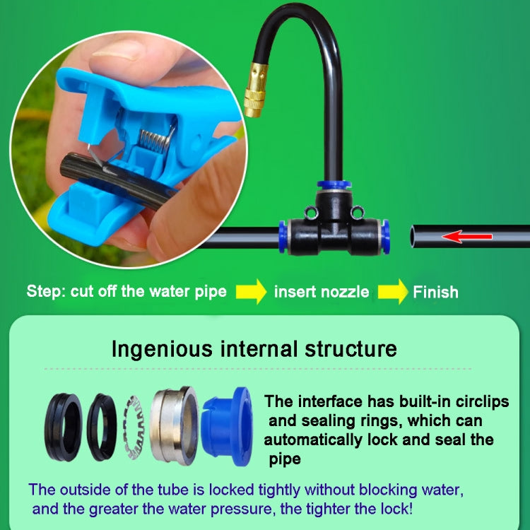 5m Kit Brass Misting Nozzles Bend Arbitrarily Atomized Sprayer Garden Irrigation