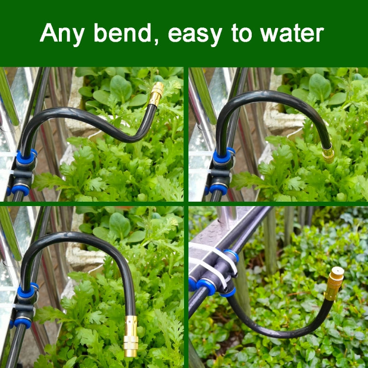 15m Kit Brass Misting Nozzles Bend Arbitrarily Atomized Sprayer Garden Irrigation