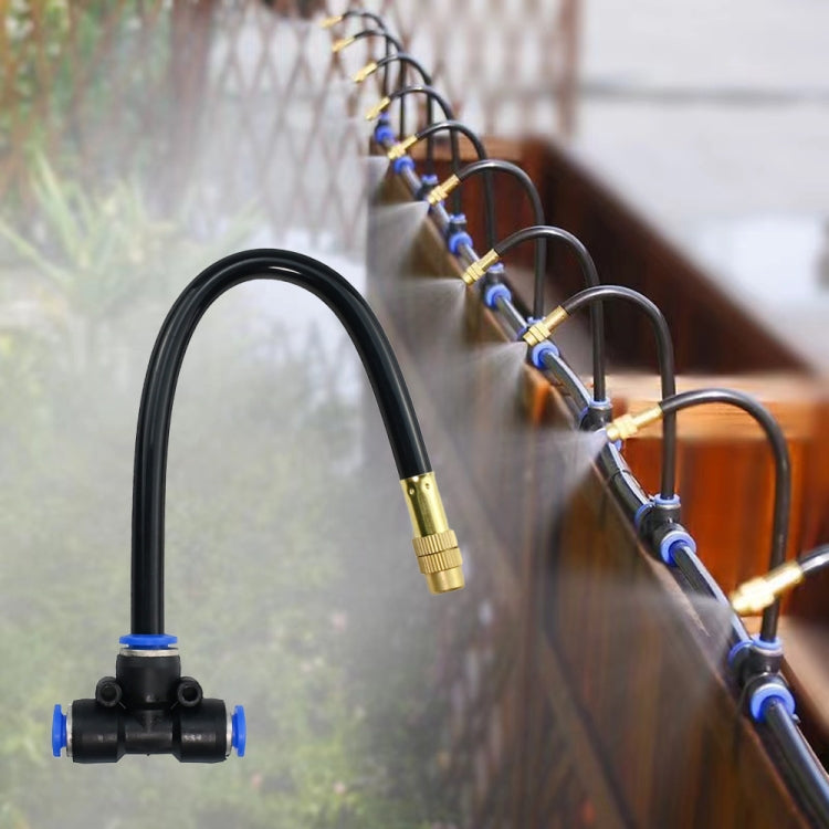 15m Kit Brass Misting Nozzles Bend Arbitrarily Atomized Sprayer Garden Irrigation