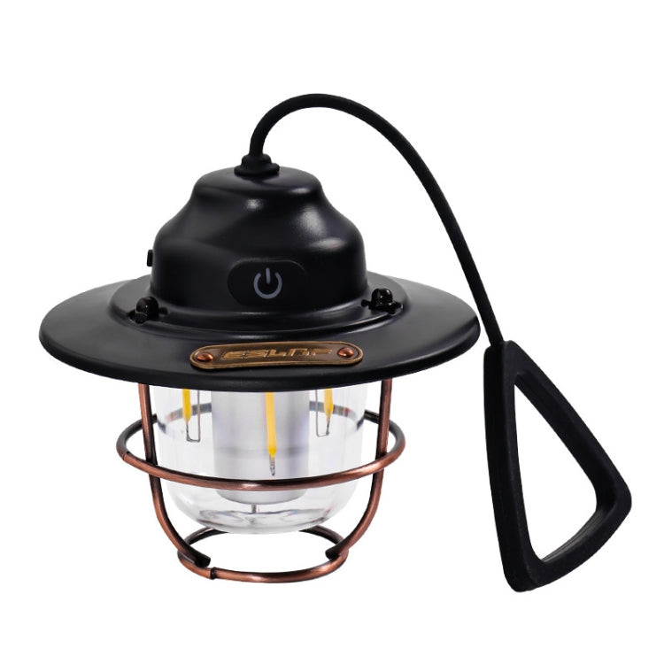 Outdoor Lighting Camping Light USB Rechargeable Horse Lantern(Black)
