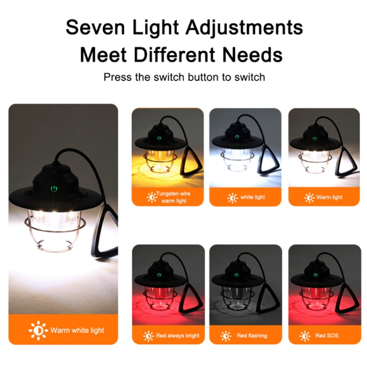 Outdoor Lighting Camping Light USB Rechargeable Horse Lantern(Apricot)