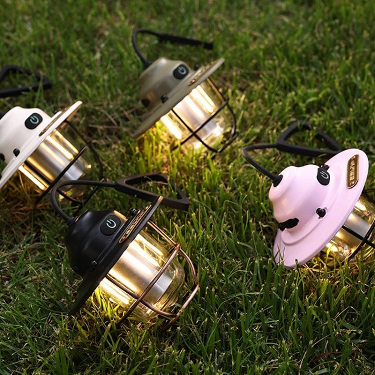 Outdoor Lighting Camping Light USB Rechargeable Horse Lantern(Pink)