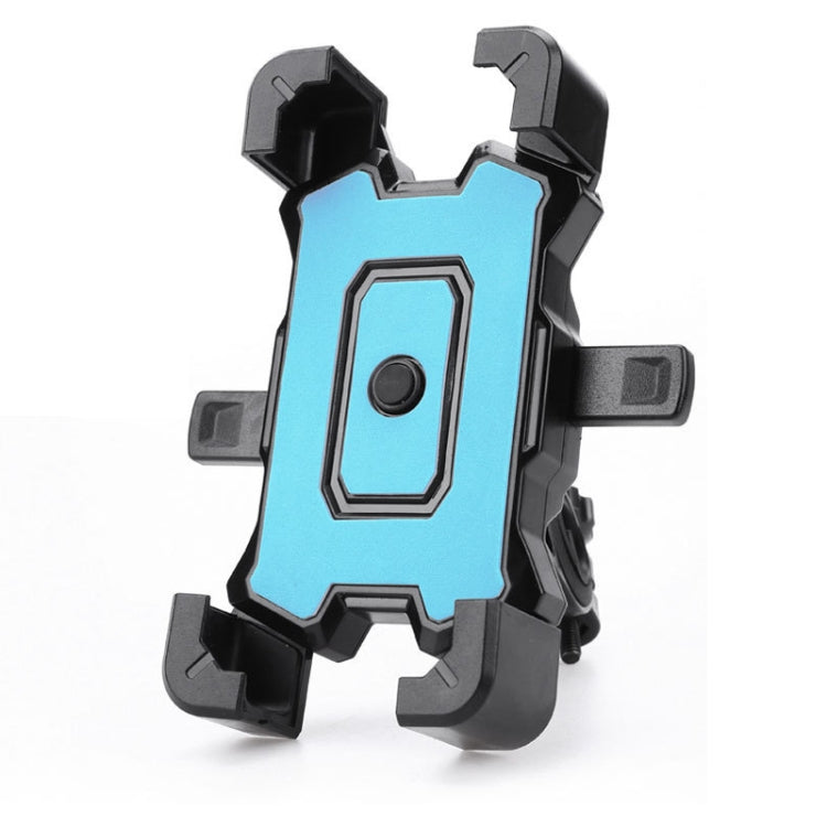 Electric Bike Motorcycle Bicycle Riding Shockproof Navigation Bracket, Color: Blue For Handlebar